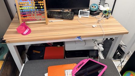 Computer Desk (Wood Top) - $25