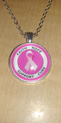 Breast cancer necklace
