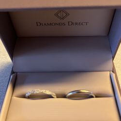 Diamond Twist band, Silver Ring