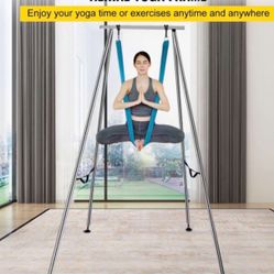 Aerial Yoga Frame, 9.6 FT Height Yoga Swing Stand, Max 250kg/551lbs Steel Pipe Inversion Yoga Swing Stand Yoga Rig Yoga Sling Inversion Equipment for 