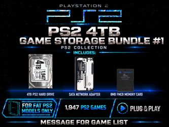PS2 FAT Upgrade Kit • Loaded 4TB Hard Drive • 7-day warranty