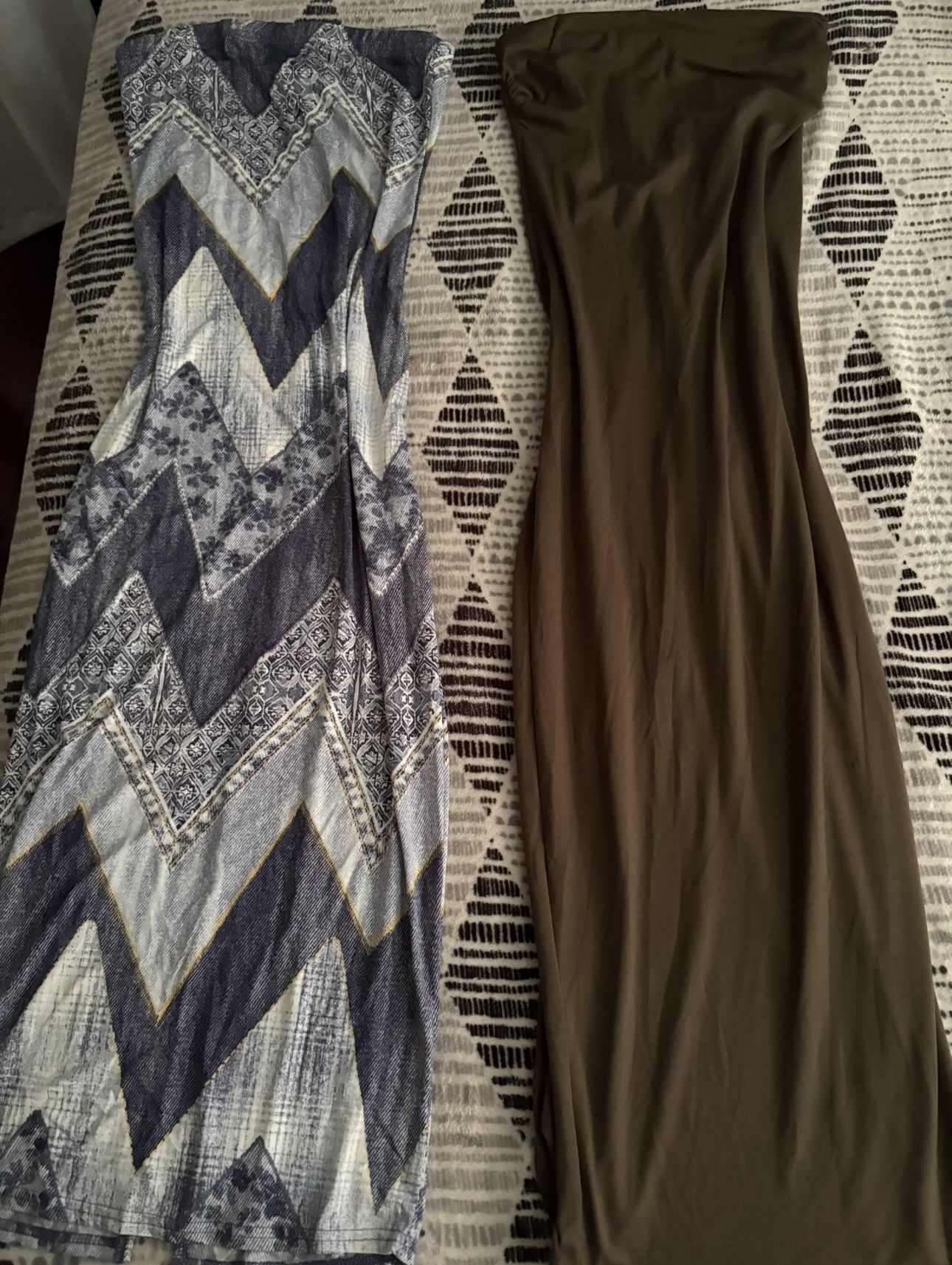 2 Tube Top Slit Dresses