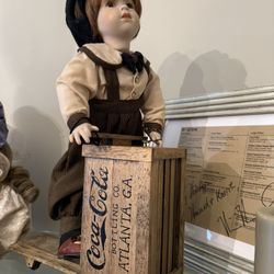 Porcelain Coke A Cola  Doll Boy