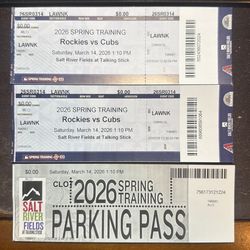 Spring Training Tickets + Parking - Rockies vs. Cubs March 14, 2026, Salt River Fields