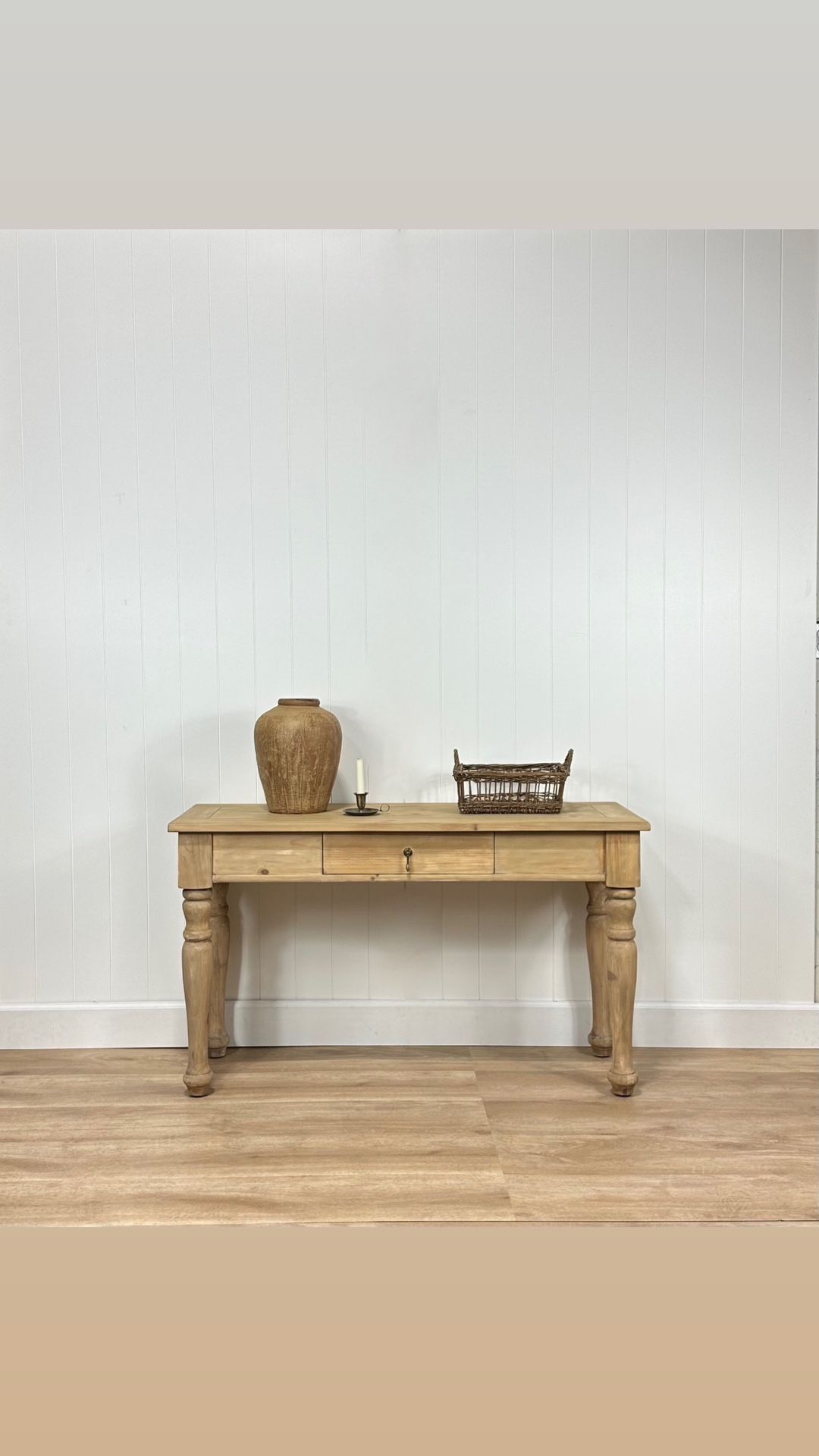 Vintage Pine Console Table 