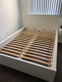 IKEA White Malm Queen Bed Frame