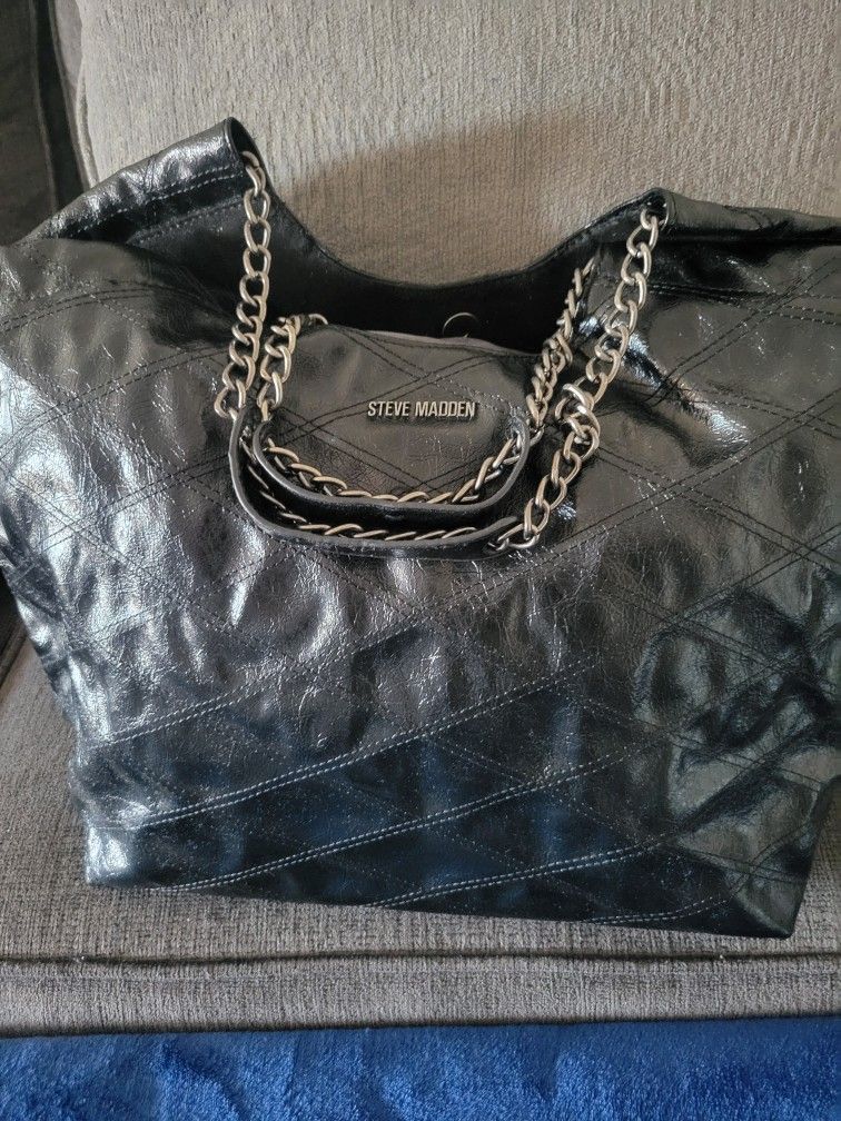 STEVE MADDEL Large Leather Tote