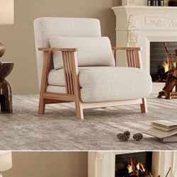Castino Armchair Futon Chair Sofa Bed With Solid Wood Frame