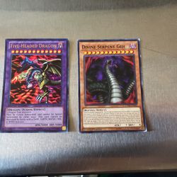 Yugioh Five Headed Dragon Card And Divine Serpent Geh Cards