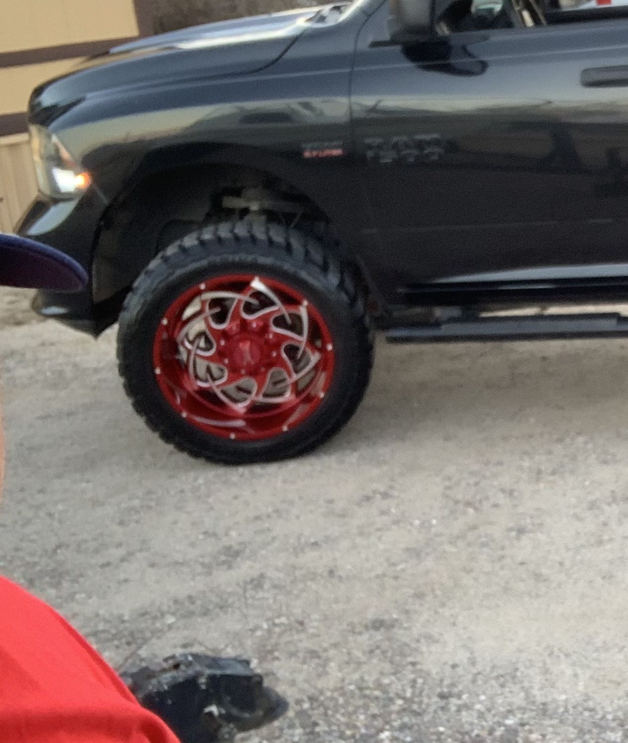 5 Lug Universal Rims And Tires Off My Dodge Red Tires Still Good for ...