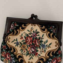 VTG Tapestry Coin Puss. 5 1/2” X 5” 