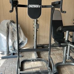 Bench Press Weight Lifting Workout and Power Tower Pull Up