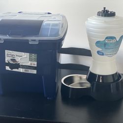 Dog food Storage & Water Bowl