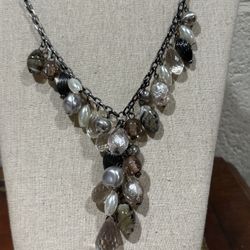 NY And Co Clear Chunky Beaded  Necklace 