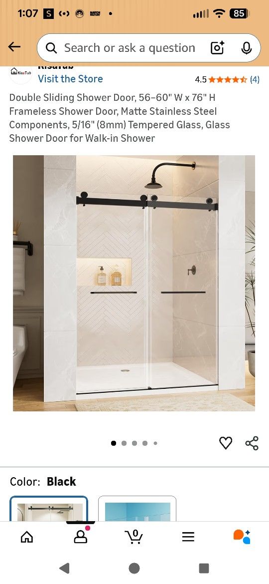 Frameless Double Sliding Shower Door