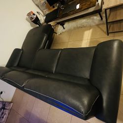 Black leather sectional brand New