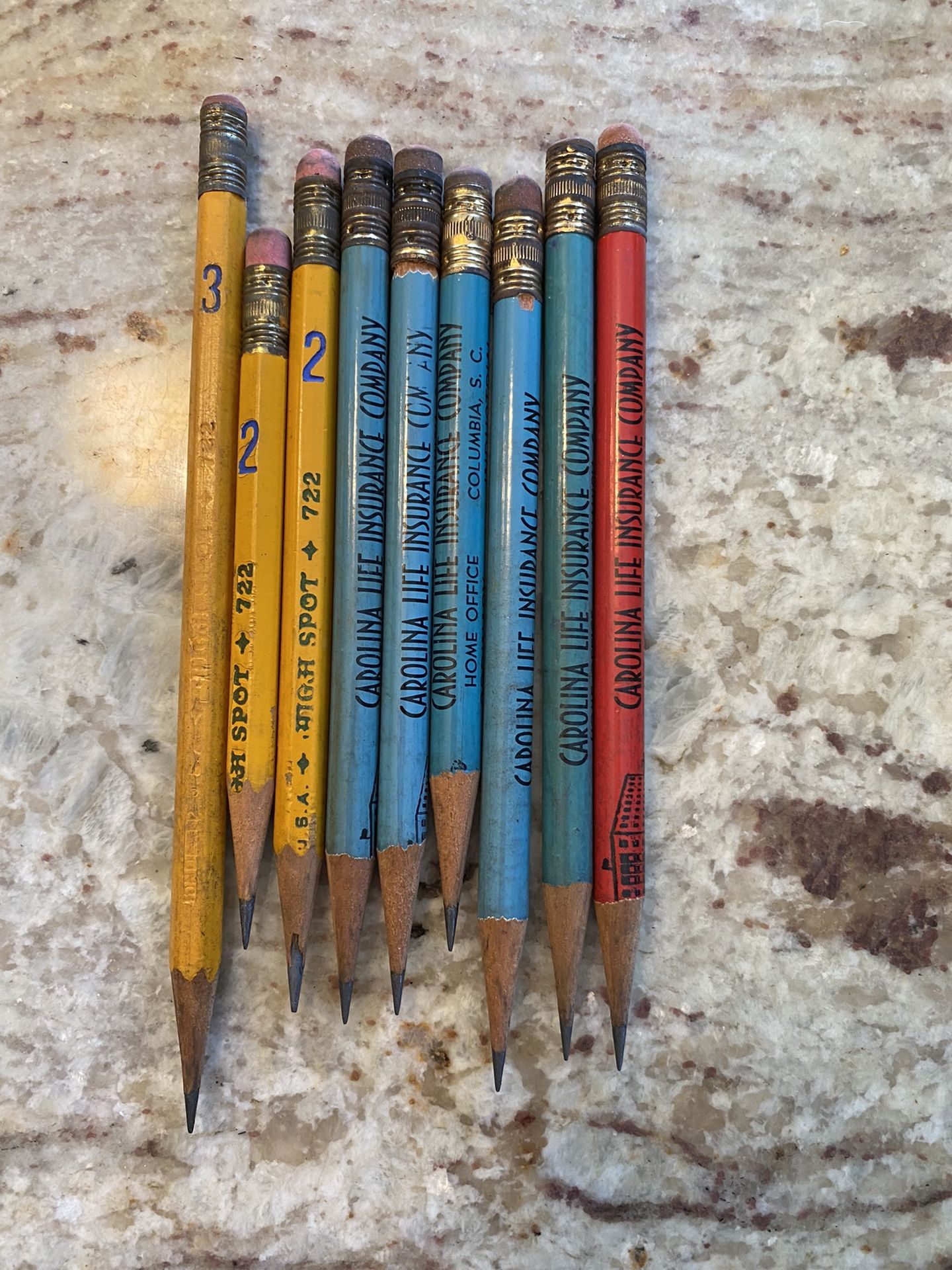 Vintage Carolina Life Insurance Company Pencils