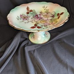 Vintage Schumann Bavaria Round Compote Leg Dish