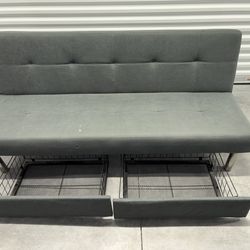 Futon with Optional Grey Slip Cover