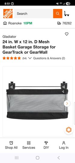 Brand New Gladiator 24 in. W x 12 in. D Mesh Basket Garage Storage for GearTrack or GearWall
