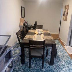 Dining Table With 4 Chairs + Bench