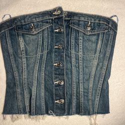 Denim Tube Top