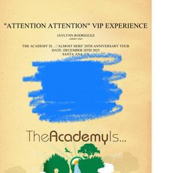 The academy is… 20th Anniversary VIP ticket Santa Ana Dec 20th