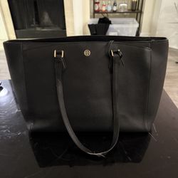 TORY BURCH Black ROBINSON TOTE Handbag # 53063 0219 Black MSRP $625