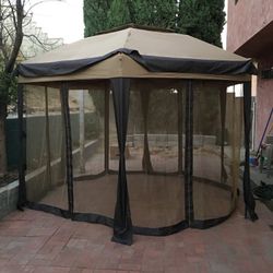 NEW Outdoor Cover Brown Tent with side wall windows for Wedding Party Patio Gazebo canopy Camping