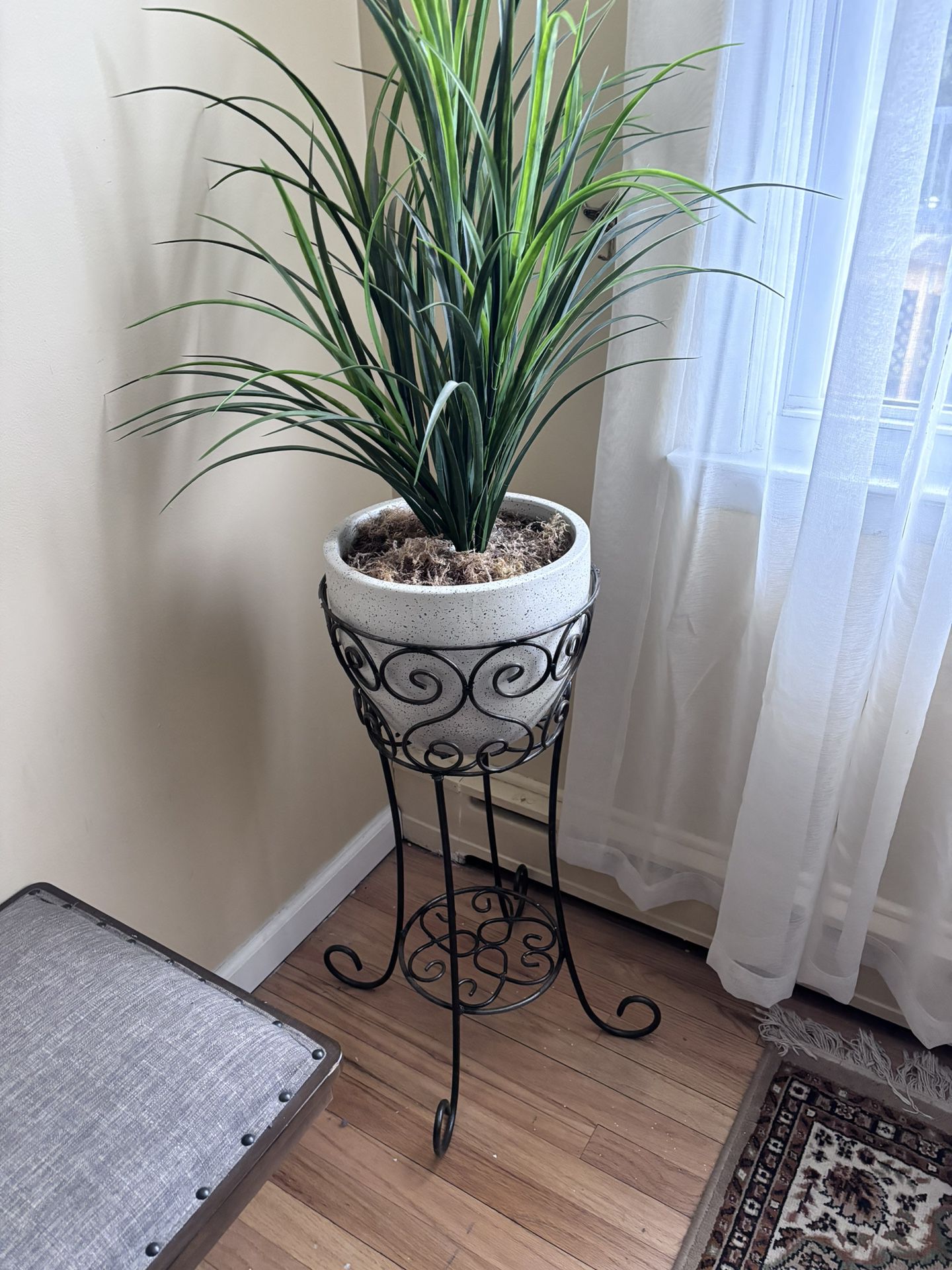 Potted Fake Plant And Stand