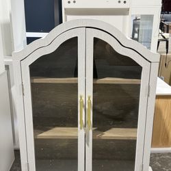 🔥Only One 🔥31.5×23.6" Arched Bathroom Wall Cabinet with Glass Doors, Wall Mounted Display Cabinet with Adjustable Shelves, Hanging Storage Cabinet f