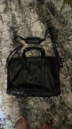 Soft, simple, black leather bag