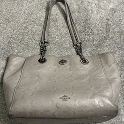 Gray Coach bag