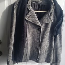 Cute Short Jacket With Scarf 