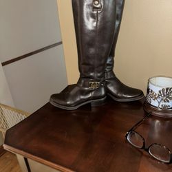 Size 5 Lady brown leather MK Michael Kors Boots