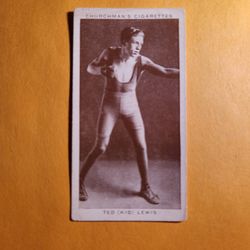 GD Vintage 1938 Churchman's Cigarettes Ted Kid Lewis Boxing Tobacco Card #25 HOF