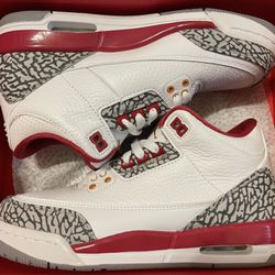 Air Jordan 3 Cardinal size 7y New