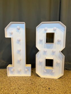 FOR SALE Marquee Numbers “18”