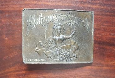 Anheuser-Busch Budweiser Brass Belt Buckle
