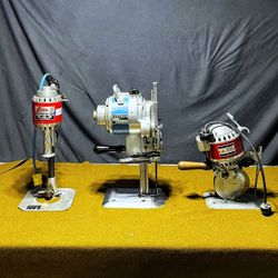 Vintage Eastman Fabric Cutting Bundle: Blue Streak 629 Straight, Cardinal 548 Round, CD3 Drill Marker 