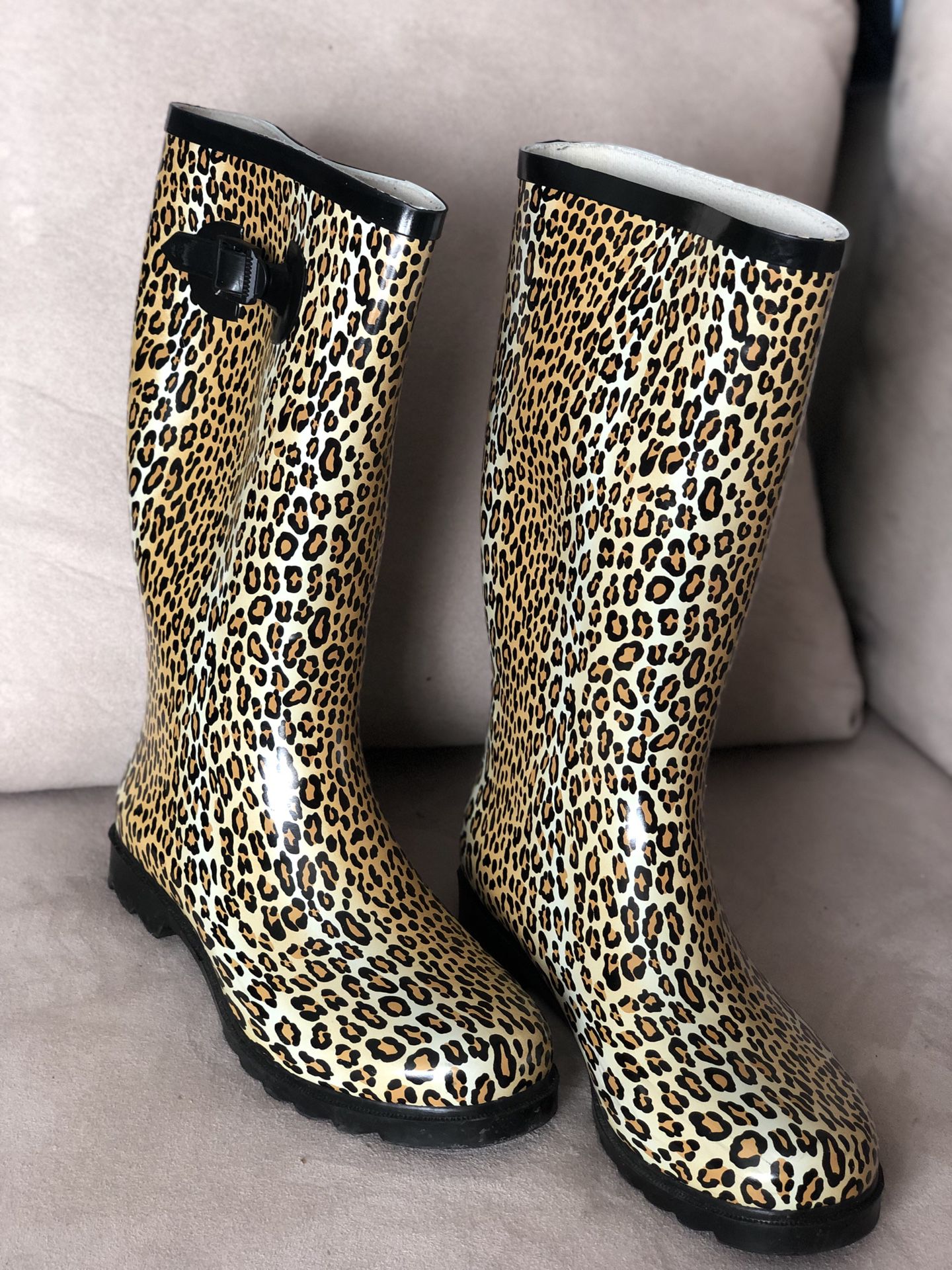 Animal Print Rain Boots