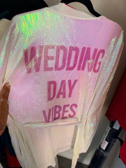 Sequins wedding day robe
