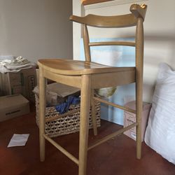 Solid Cool Toned Wooden Chair 