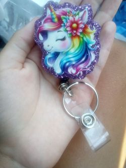 Acrylic keychain/ID Holder