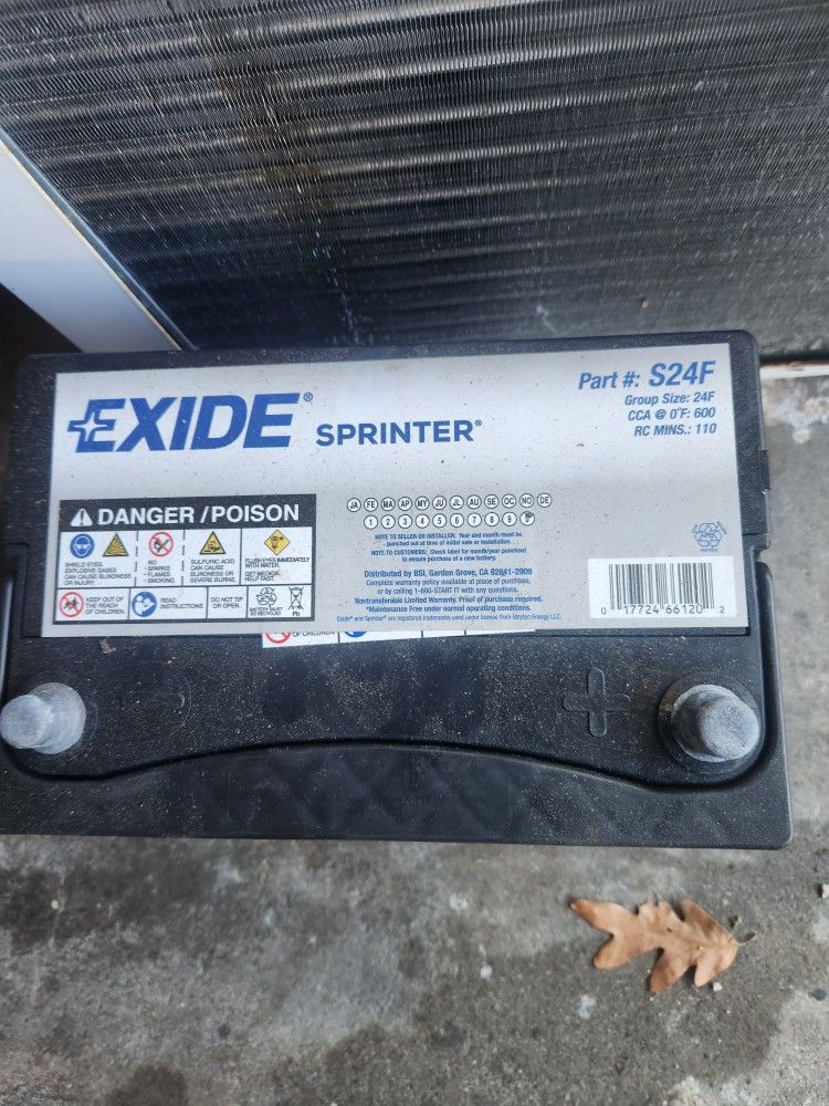 Brand New Exide Sprinter S24f Car/truck Battery