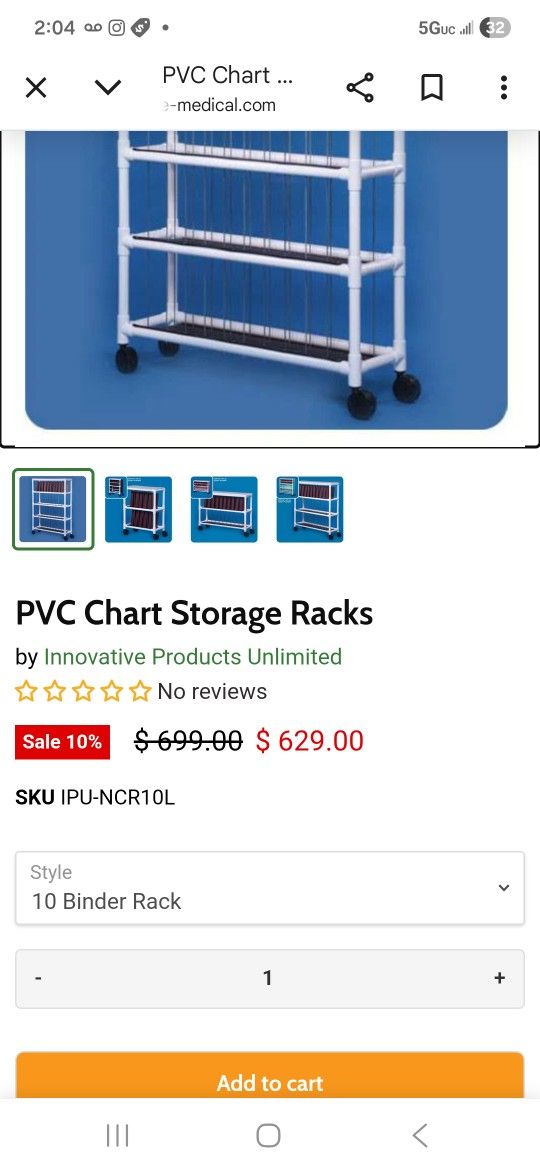 Pvc Storage Cart