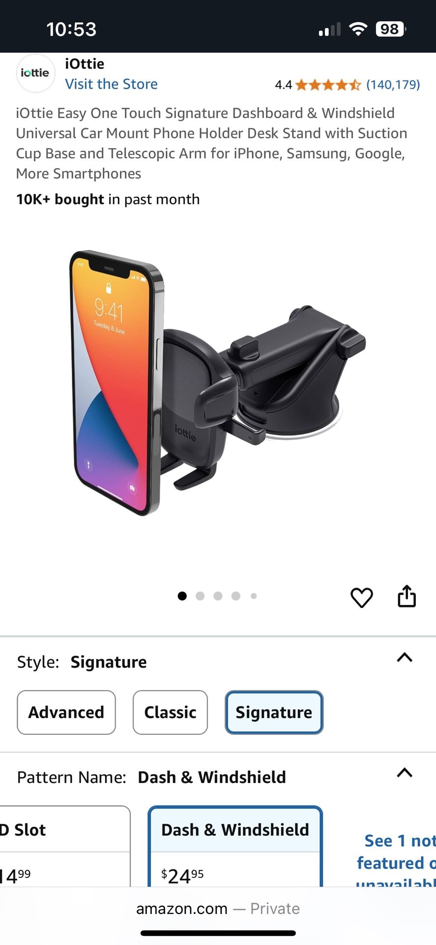 iOttie Smartphone Car Mount New In Box