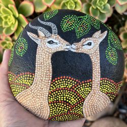 Animal Art Hand Painted On River Rocks