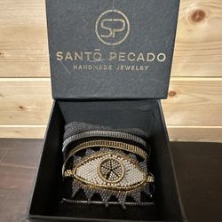 BNWT Santo Pecado handmade bracelets in silver & gold