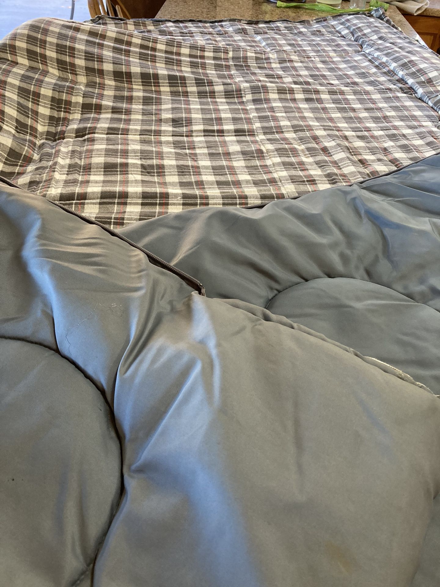 Never used sleeping bag. DuPont. 84”x84”.